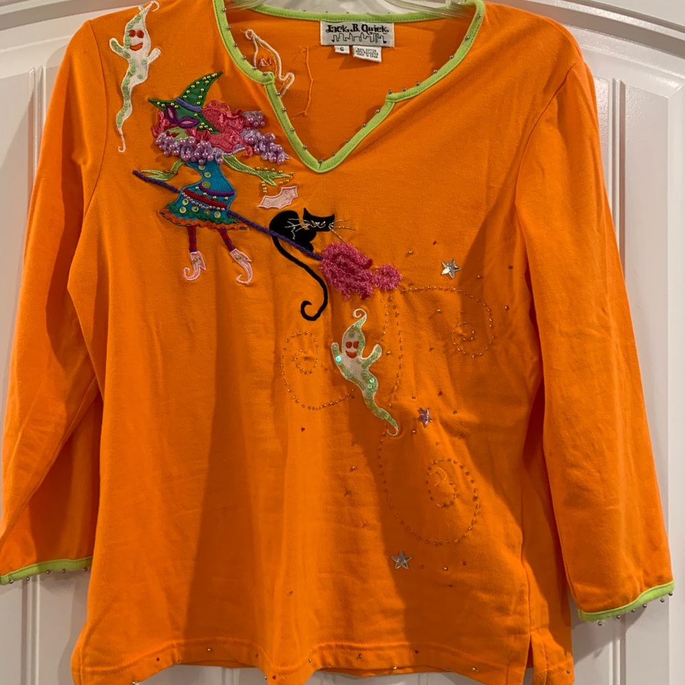 Jack by BB Dakota Orange and Green Top